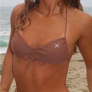 Boutine LA Chocolate Brown Tie-Front Bikini